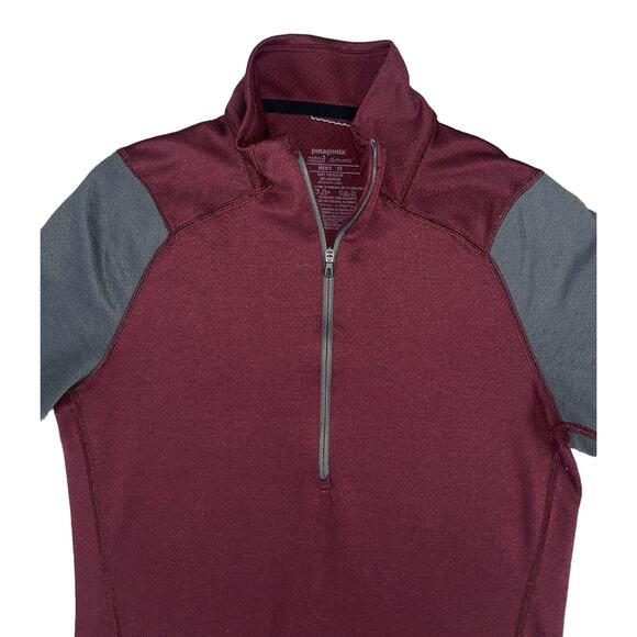 Patagonia Men's Capilene 3 Midweight Zip-Neck Baselayer Shirt X-Small Burgundy - Picture 2 of 9
